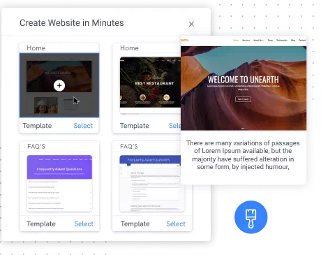 create-website-in-minutes