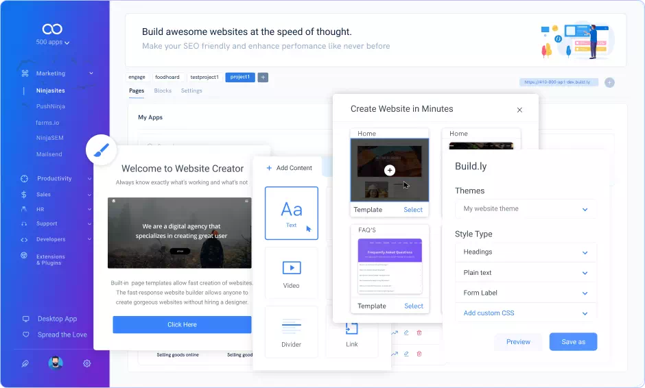 website creator leave note